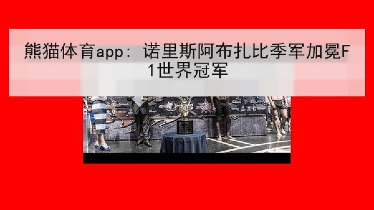 熊猫体育app: 诺里斯阿布扎比季军加冕F1世界冠军